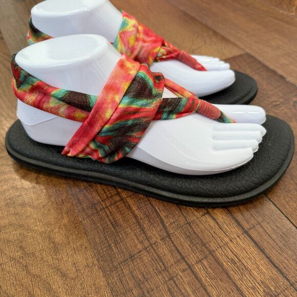 Sanuk Yoga Sling 2 Prints Yoga Mat Sandals Womens Size 9 -NEW- - Picture 3 of 6